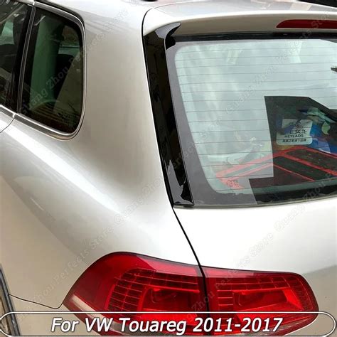 For Vw Touareg Car Rear Window Side Spoiler Gloss Black Abs