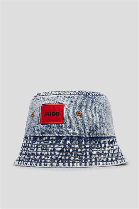 Мужская голубая джинсовая панама HUGO 50467463;450 — MD-Fashion
