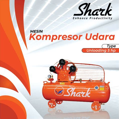 Mesin Kompresor Udara Unloading 5 Hp Shark