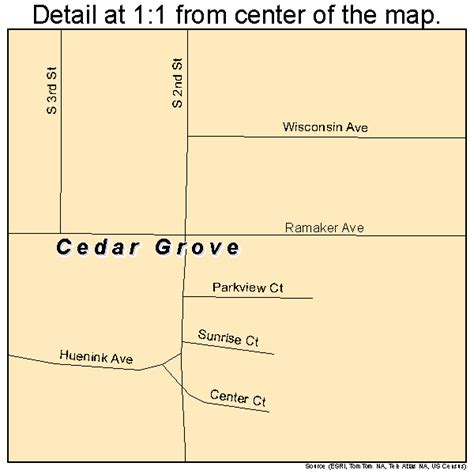 Cedar Grove Wisconsin Street Map 5513475