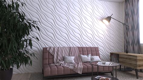 Гипсовая 3д панель "Волна Бали" модель 266 - Decoreo