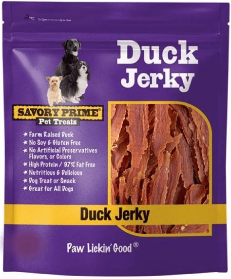 Savory Prime Natural Duck Jerky Dog Treats 16 Oz