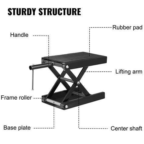 VEVOR VEVOR Motorcycle Jack Motorcycle Scissor Jack 1100lb Motorcycle Lift Table Black | VEVOR AU