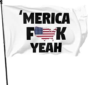 Amazon America Fuck Yeah Garden Flag X Ft Decor Outdoor Banner Sign Party Parade Breeze