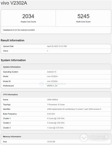 Iqoo Neo8 Pro现身geekbench，首发天玑 9200处理器vivo之家