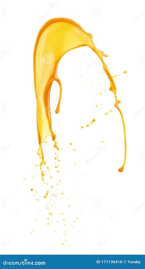 Orange Juice Splash Isolated On White Background Stock Photo Image Of