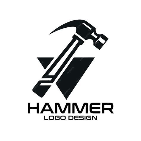 premium vector hammer vector logo design