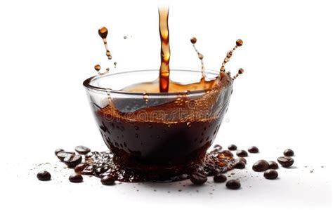 Drip Coffee Made By Slowly Pouring Hot Water Over Ground Coffee Beans Stock Illustration