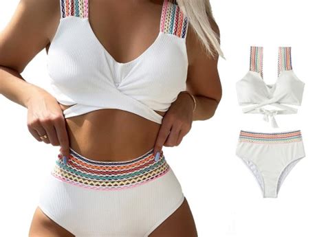 STRÓJ KĄPIELOWY DAMSKI DWUCZĘŚCIOWY PUSH UP WYSOKI STAN SEXY BIKINI M 15535751448 Allegro pl