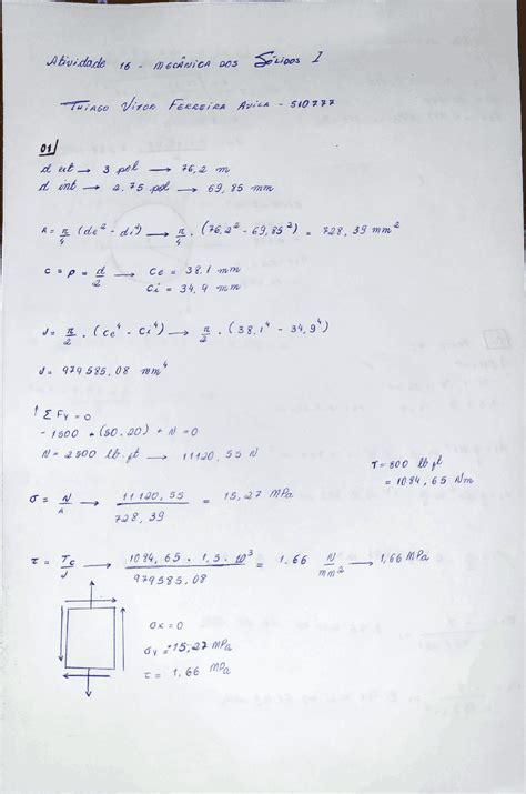 Calculos Da Engenharia Mecanica - Cálculos de Engenharia Mecânica: Tensões e Deformações | Exercícios ...