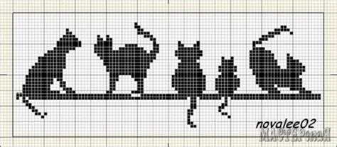 Коты.Вышика крестом. Схемы | МАCTЕРскаЯ