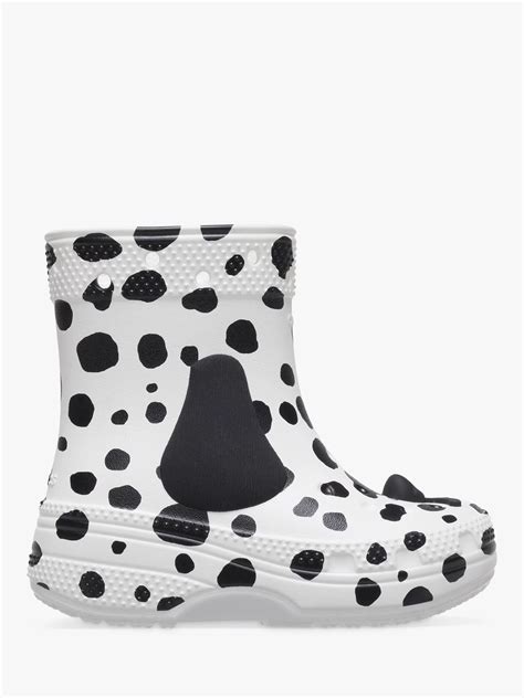 Crocs Kids Classic Dalmatian Wellington Boots Whiteblack At John