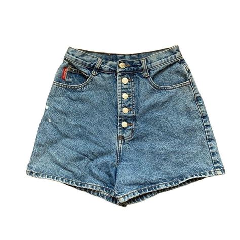 Vintage Bongo Jean Shorts Button Fly Made In Depop