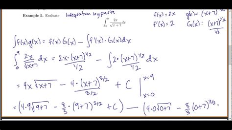 Math 1100 More About Limits Of Integration Youtube