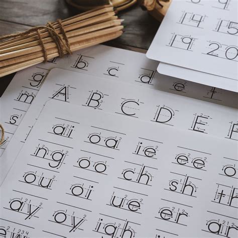 handwriting chart  numbers  letters montessorikiwi