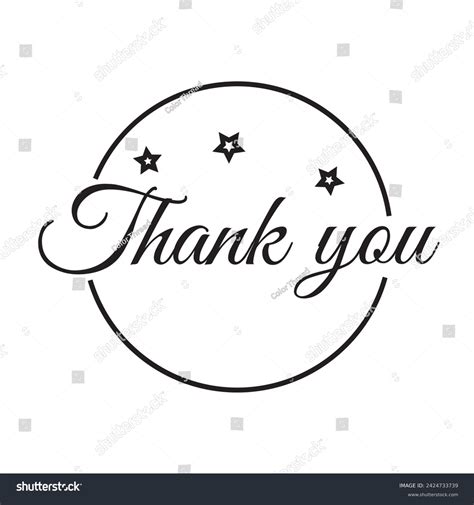 Thank You Hand Drawn Lettering Handwritten Royalty Free Stock Vector