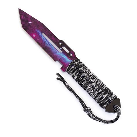 Paracord Galaxy Black Real Life Knife Cs Customizado Irl Por Lootknife