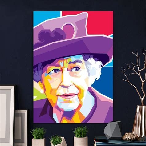 Queen Elizabeth In Pop Art Poster By Erik Artriza Displate Pop