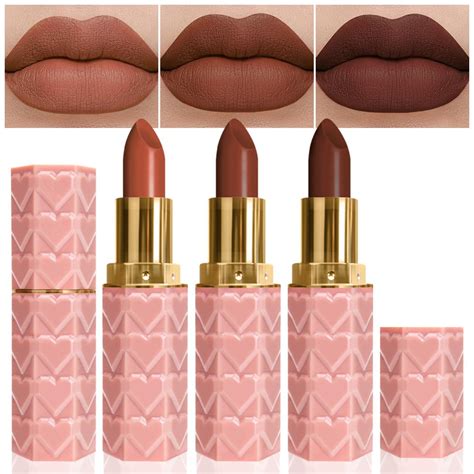 Amazon Evpct Pcs Dark Deep Orange Brown Coffee Nude Matte Lipstick Sets For Women Hour