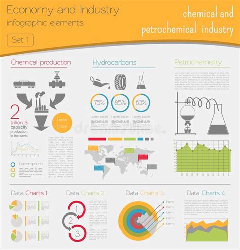 Chemical Industry Icon Set Colour Version Design Stock Vector Illustration Of Graphic Fire