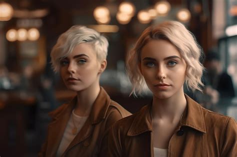 Zwei junge blonde Mädchen porträtieren ein neuronales Netzwerk das von der KI erzeugt wurde