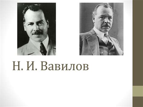 Н. И. Вавилов. Семья - презентация онлайн