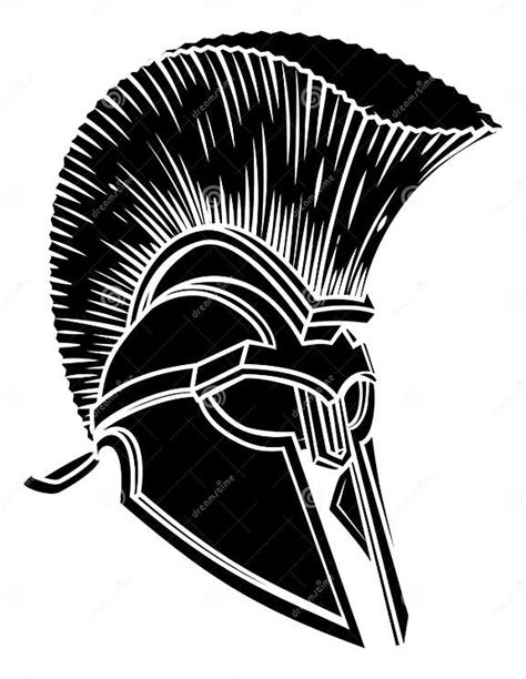 Casco Del Gladiador Romano Espartano Troyano Ilustración Del Vector