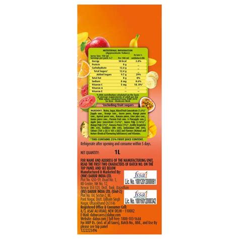 Real Fruit Power Vitamin Boost Mixed Fruit Juice L Jiomart