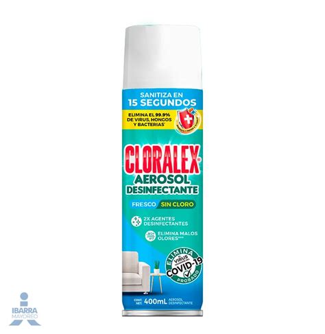 Desinfectante Cloralex Aerosol 400 Ml Ibarra Mayoreo