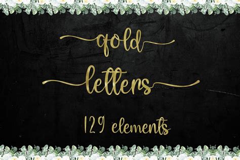 Gold Foil Alphabet Gold Letters Clipart Graphic By Aneta Design