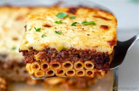 Pastitsio Greek Lasagna Recipe Chefdehome