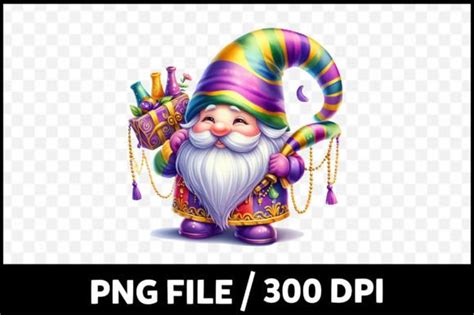 Mardi Gras Gnome Clipart Png Graphic By King Store Creative Fabrica