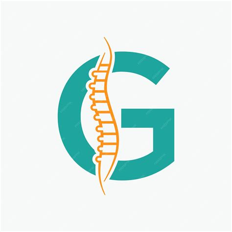 Premium Vector | Letter g orthopedic health bone logo design with back