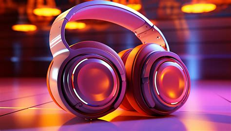 AI generated Modern nightclub with shiny blue illuminated speakers and
