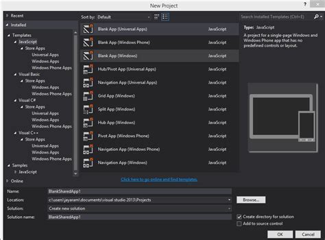 hodentek project types   microsoft visual studio express