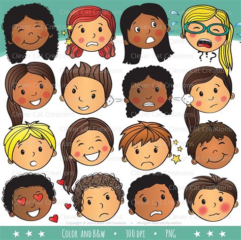 Emotions Faces Clip Art Made By Teachers