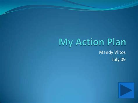 My Action Plan Ppt