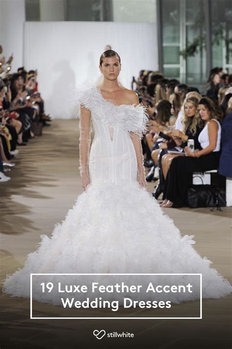 19 Luxe Feather Accent Wedding Dresses Stillwhite Blog