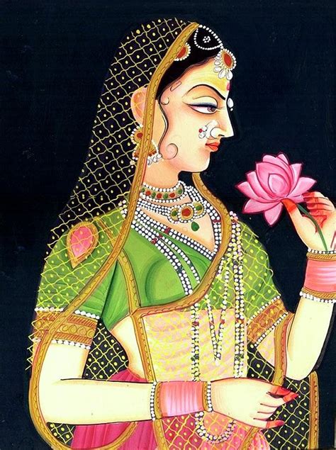 Traditional Indian Woman Painting