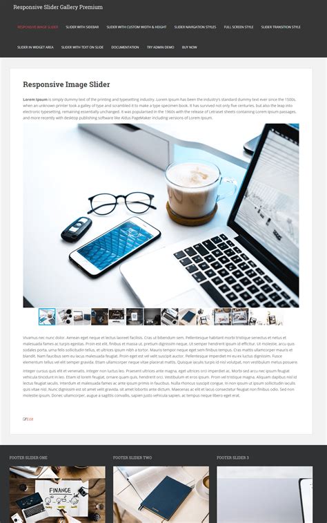 Responsive Slider Gallery WordPress Plugin - A WP Life Plugins & Thmes