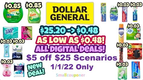 Dollar General 5 Off 25 Scenarios 1 1 22 5 Easy Scenarios All