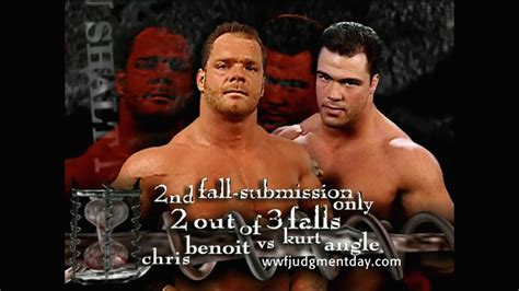 Kurt Angle Vs Chris Benoit 3 Stages Of Hell Match Judgment Day 2001 Highlights Youtube