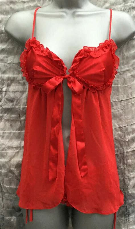 Red Ann Summers Baby Doll Lingerie Set Uk Queen Of Hearts Range J