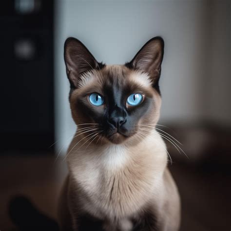 Siamese Kitten Cat Premium Ai Generated Vector