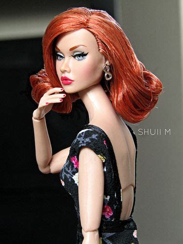 Backless Barbie Dress Fashion Glamour Dolls Red Hair Doll