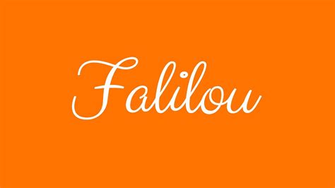 Learn How To Sign The Name Falilou Stylishly In Cursive Writing Youtube