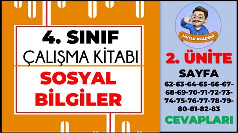 4 Sınıf Sosyal Bilgiler Çalışma Kitabı 2 Ünite Sayfa 62 83 Cevapları