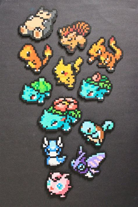 Pokemon Perler Bead Pixel Art Magnets Pokemon Perler Beads Pokemon