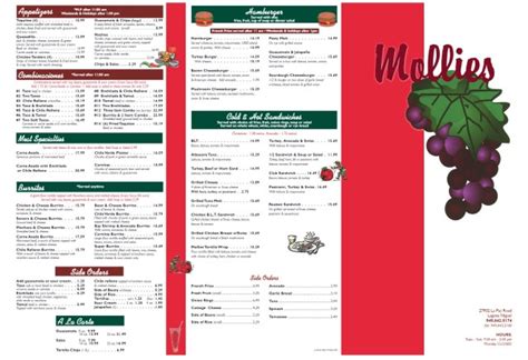 Menu – Mollies Country Kitchen