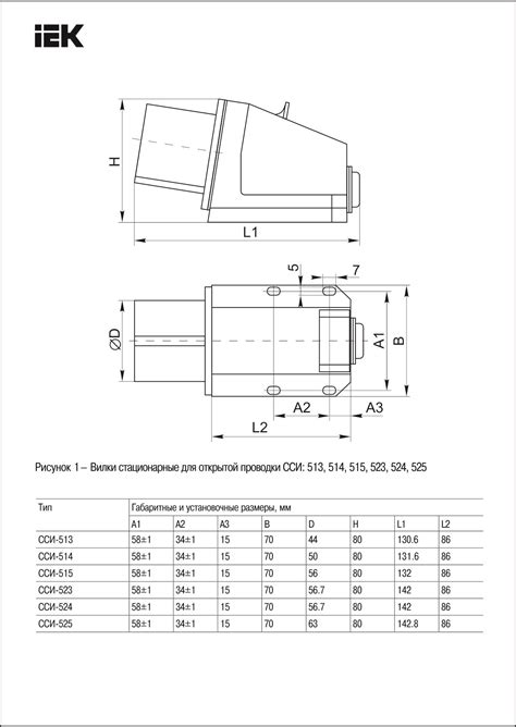 Вилка стационарная ССИ-525 3Р+РЕ+N 32А 380-415В IP44 купить в Москве в ...